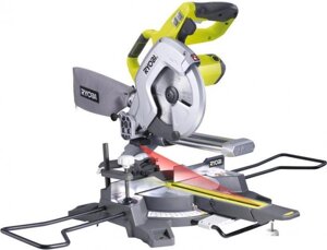 Торцовочная дисковая пила лазерная RYOBI EMS216L 5133001197 торцевая настольная торцовка по дереву металлу