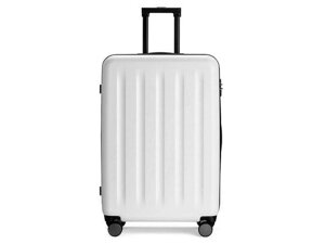 Дорожный пластиковый чемодан на 4 колесах колесиках с ручкой Xiaomi 90 Points Suitcase 1A 20 белый кодовый