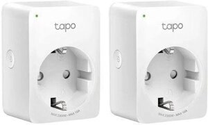 Умная розетка TP-LINK Tapo P100(2-pack) EU Wi-Fi белый