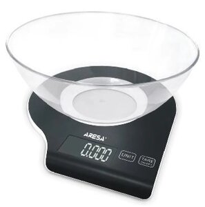 Весы кухонные электронные с чашей ARESA точные настольные для кухни еды граммовые кулинарные