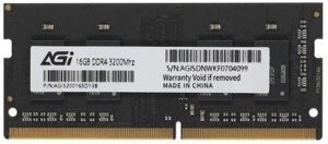 Оперативная память AGI SD138 AGI320016SD138 DDR4 - 1x 16ГБ 3200МГц, для ноутбуков (SO-DIMM), OEM