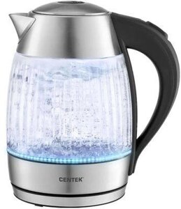 Чайник электрический CENTEK CT-0011, 2200Вт, прозрачный