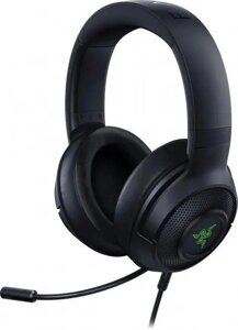 Гарнитура игровая Razer Kraken V3 X, для компьютера, мониторные, проводные, черный [rz04-03750300-r3m1]