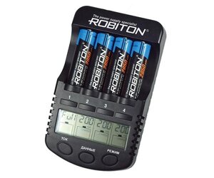Зарядное устройство для аккумуляторных батареек Robiton ProCharger1000 аккумуляторов AA/HR06 и AAA/HR03