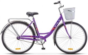 Велосипед для взрослых женский STELS Navigator-345 28" рама 20" Пурпурный с корзиной