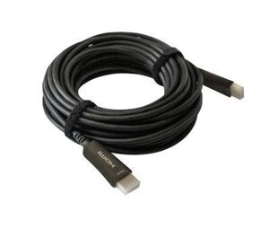 Кабель аудио-видео Digma HDMI 2.0 AOC, HDMI (m) - HDMI (m) , ver 2.0, 20м, GOLD, черный [bhp aoc 2.0-20]