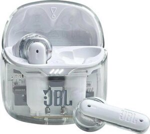 Наушники JBL Tune Flex Ghost, Bluetooth, вкладыши, белый [jbltflexgwht]