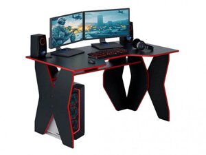 Компьютерный игровой геймерский стол VS11 черный красный красивый оригинальный дизайнерский