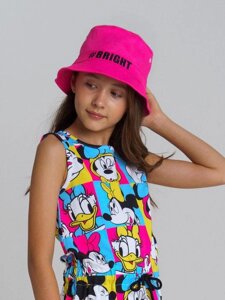 Панама детская панамка для девочки малыша подростка летняя розовая шляпка головной убор на лето
