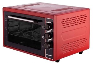 Мини-печь KRAFT KF-MO 3200 R красная духовка электрическая настольная