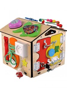 Бизиборд домик со светом бизидом развивающая игрушка дом для малышей девочек мальчиков детей
