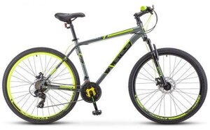 Велосипед для взрослых мужской STELS Navigator-700 MD 27.5" скоростной рама 21" Серый/жёлтый