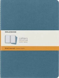 Блокнот Moleskine Cahier Journal, 120стр, в линейку, голубой [ch021b44]