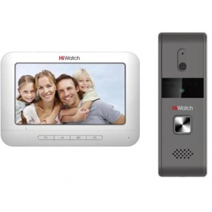Комплект видеодомофона монитор с вызывной панелью HiWatch DS-D100K