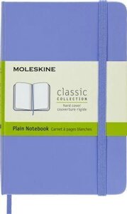 Блокнот MOLESKINE Classic, 192стр, без разлиновки, твердая обложка, голубая гортензия [qp012b42]