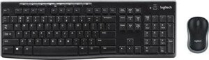 Комплект (клавиатура+мышь) Logitech MK270, USB, беспроводной, черный [920-004509]