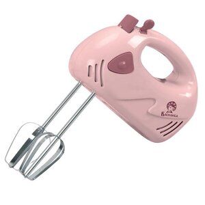 Погружной миксер ручной электрический для кухни взбивания масла с венчиками Василиса МК5-180 розовый