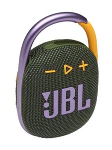 Маленькая блютуз портативная колонка JBL Clip 4 Green JBLCLIP4GRN беспроводная Bluetooth