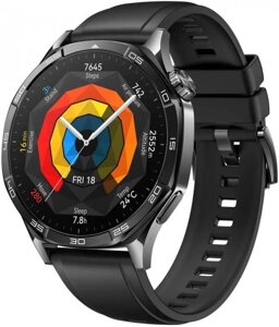 Смарт-часы Huawei Watch GT 5 Vili-B19F, 1.43", черный/черный [55020dgl]