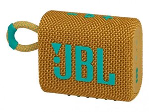Беспроводная портативная переносная блютуз колонка JBL Go 3 желтая мини компактная музыкальная