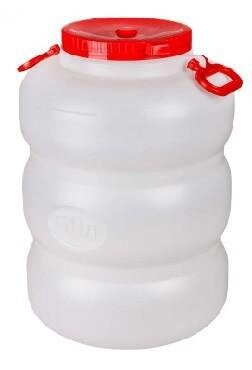 Пластиковая канистра-бочка пищевая для воды АЛЬТЕРНАТИВА М6228 байкал с навесными ручками 50 литров от компании 2255 by - онлайн гипермаркет - фото 1