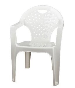 Пластиковое кресло садовое для дачи АЛЬТЕРНАТИВА М2608 стул для кафе белый