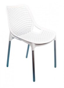 Пластиковое кресло садовое для дачи АЛЬТЕРНАТИВА М6332 стул для кафе белый)