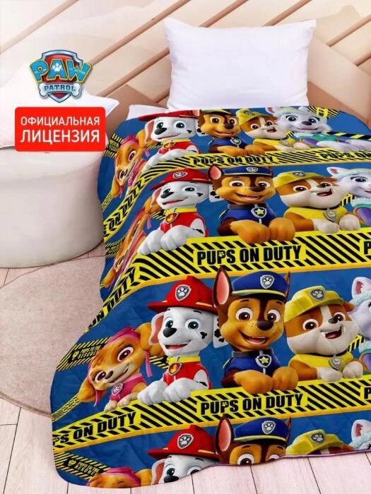 Плед Щенячий патруль покрывало одеяло полуторное 145х200 для ребенка двухстороннее на детскую кровать от компании 2255 by - онлайн гипермаркет - фото 1
