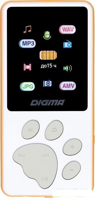 Плеер MP3 Digma S4 8GB (белый/оранжевый) от компании 2255 by - онлайн гипермаркет - фото 1