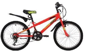 Подростковый горный велосипед для девочки подростка 7-8-9 лет NOVATRACK 20SH12V. RACER. RD20 20 дюймов красный