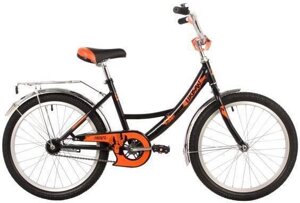 Подростковый городской велосипед 20 дюймов для подростка 6 7 8 9 лет NOVATRACK 203URBAN. BK22 черный