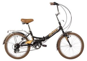 Подростковый складной велосипед для взрослых мальчиков подростков 20 дюймов FOXX 20SFV. SHIFT. BK4 черный
