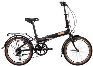 Подростковый складной велосипед скоростной для подростка 6-9 лет NOVATRACK 20AFV. VORTEX. BK4 20 дюймов черный