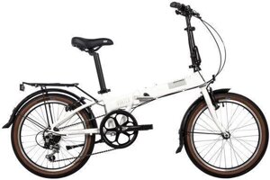 Подростковый складной велосипед скоростной для подростка 6-9 лет NOVATRACK 20AFV. VORTEX. WT4 20 дюймов белый