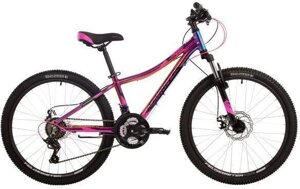 Подростковый скоростной велосипед для подростков девочек 12 лет NOVATRACK 24AHD. KATRINA. 10GVL4 фиолетовый