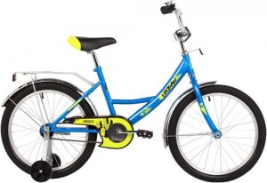 Подростковый велосипед с дополнительными колесами для подростка ребенка 5-6-7-8-9 лет NOVATRACK 203URBAN. BL22