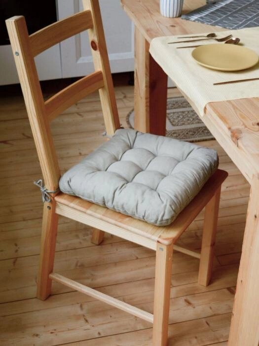 Подушка на стулья с завязками 40х40 сидушка квадратная от компании 2255 by - онлайн гипермаркет - фото 1