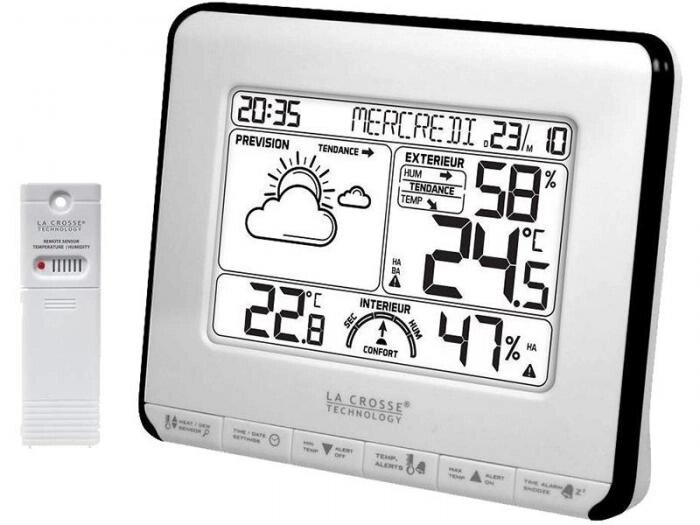 Погодная станция La Crosse WS6818 домашняя настольная цифровая метеостанция-часы от компании 2255 by - онлайн гипермаркет - фото 1