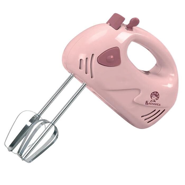 Погружной миксер ручной электрический для кухни взбивания масла с венчиками Василиса МК5-180 розовый от компании 2255 by - онлайн гипермаркет - фото 1