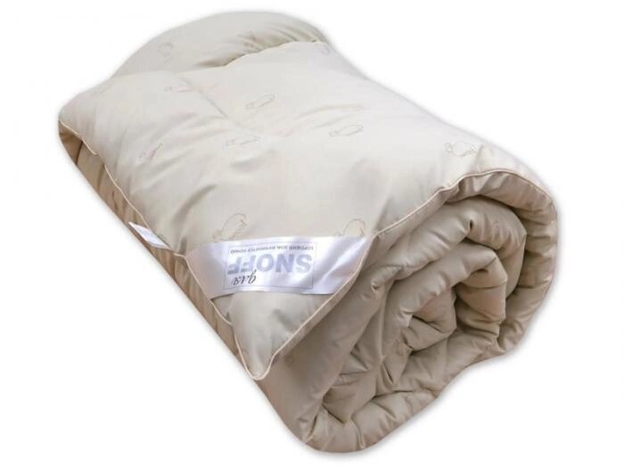 Полуторное овечье одеяло 1.5 спальное Snoff 140x205 из овечьей шерсти теплое зимнее шерстяное детское стеганое от компании 2255 by - онлайн гипермаркет - фото 1