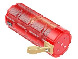 Портативная беспроводная мини блютуз колонка Hoco HC7 Pleasant Sports красная переносная для телефона