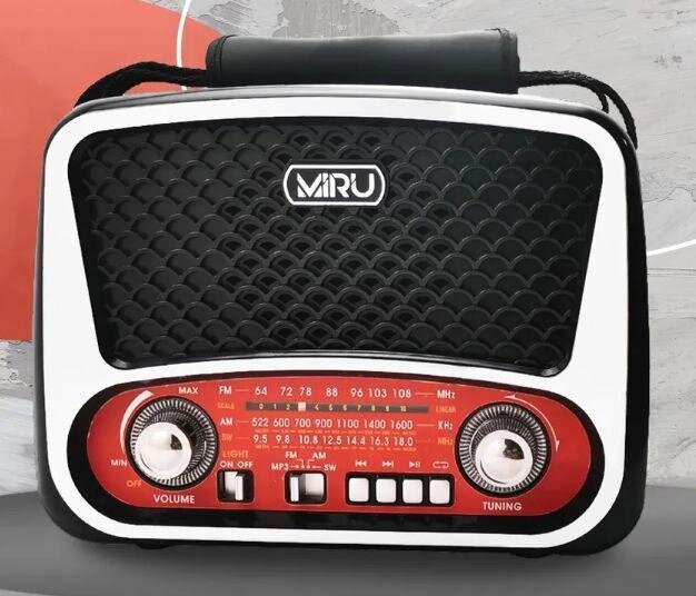 Портативный радиоприемник MIRU BB58 мощный аналоговый аккумуляторный FM приемник ретро радио на батарейках от компании 2255 by - онлайн гипермаркет - фото 1