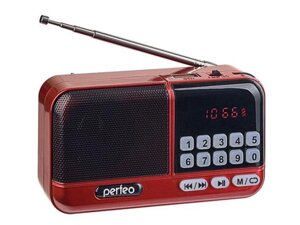 Портативный радиоприемник Perfeo Aspen PF B4058 красный цифровой приемник
