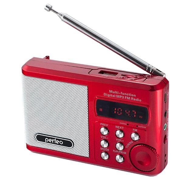 Портативный радиоприемник Perfeo PF-SV922RED красный цифровой приемник от компании 2255 by - онлайн гипермаркет - фото 1