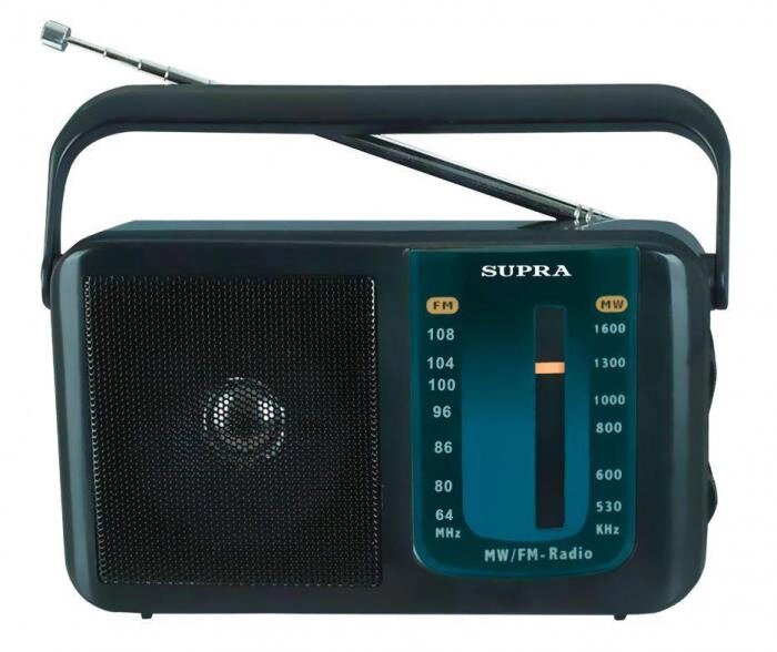 Портативный радиоприемник SUPRA BB14 мощный аналоговый FM приемник радио на батарейках от компании 2255 by - онлайн гипермаркет - фото 1