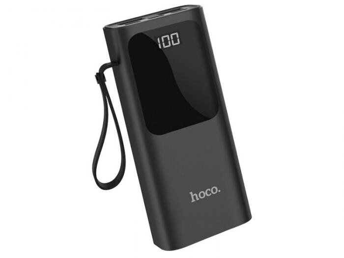 Повербанк внешний аккумулятор Hoco J41 Treasure 10000mAh черный power bank пауэрбанк для телефона от компании 2255 by - онлайн гипермаркет - фото 1