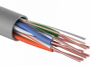 Proconnect (01-0043-3-100) кабель витая пара омедненный, U/UTP, категория 5E, PVC, 4PR, 24AWG, 100 м, внутренний, серый