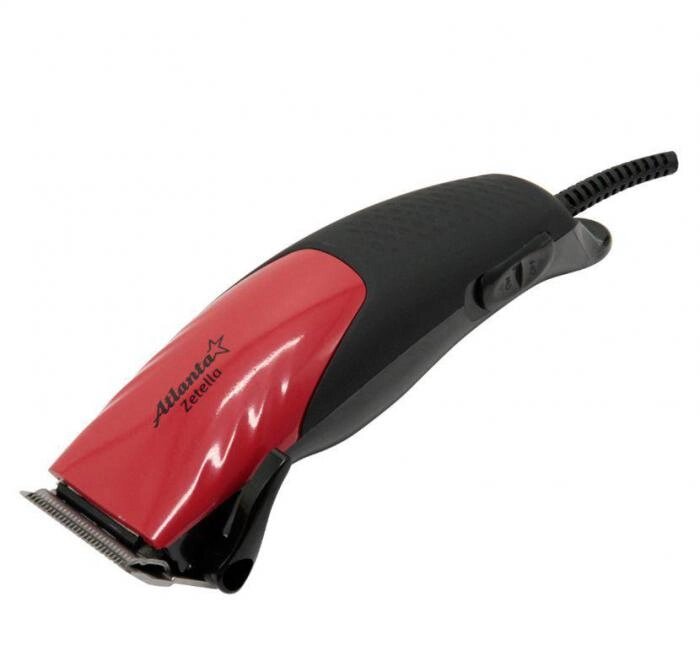 Проводная машинка для стрижки волос триммер для бороды ATLANTA ATH-6874 красная от компании 2255 by - онлайн гипермаркет - фото 1
