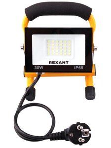 Прожектор светодиодный уличный переносной Rexant СДО-Expert 30W 2400Lm 6500K 605-021