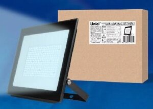 Прожектор светодиодный уличный UNIEL ULF-F20-200W/6500K IP65 черный для архитектурной подсветки зданий